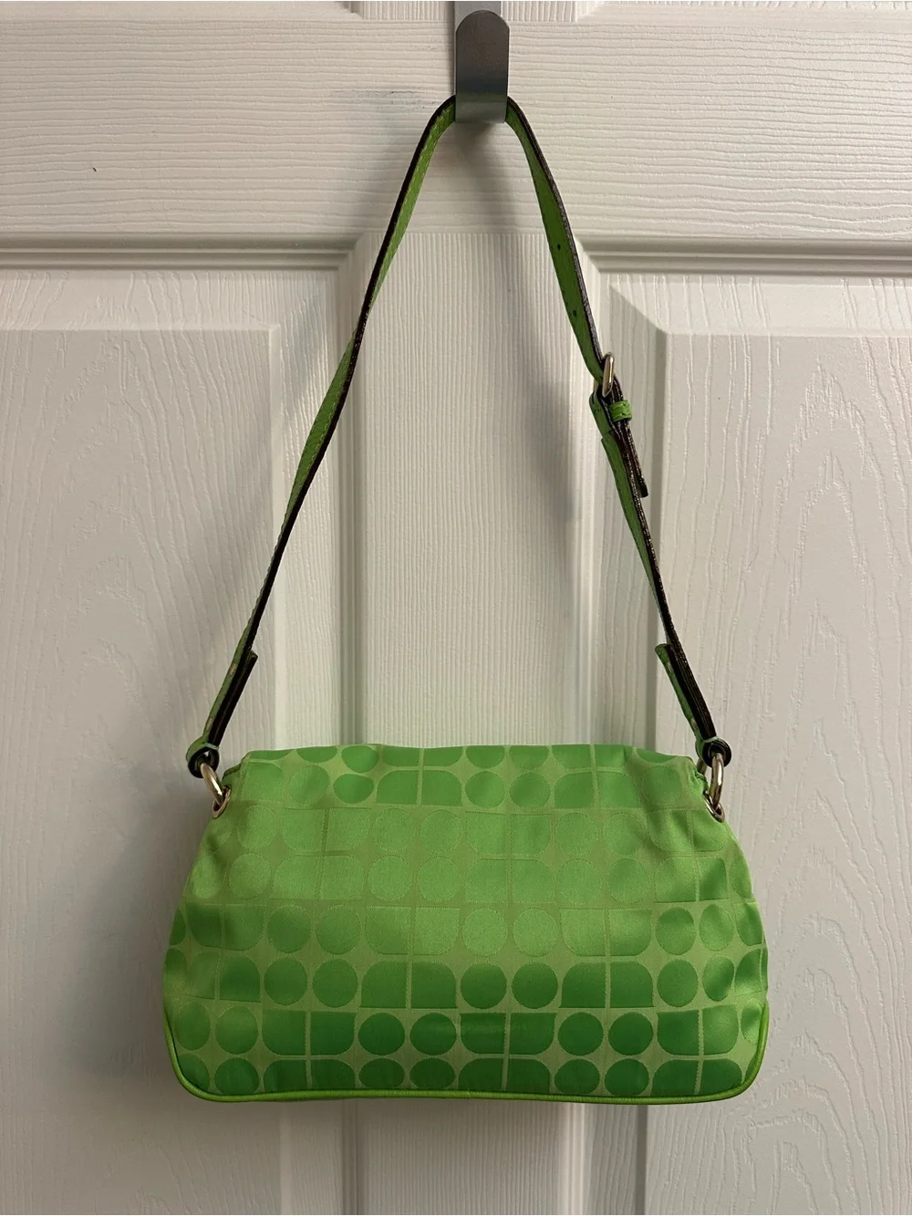 kate spade Lime Green Patterned Shoulder Bag